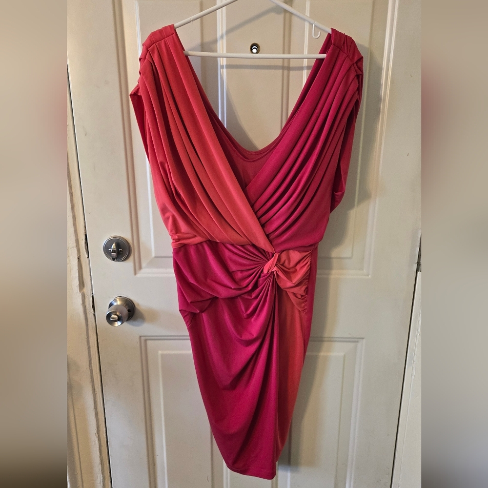 Elegant Pink Draped Dress